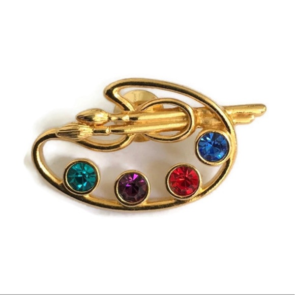 Avon Jewelry - Vintage Avon Painters Palette Pin